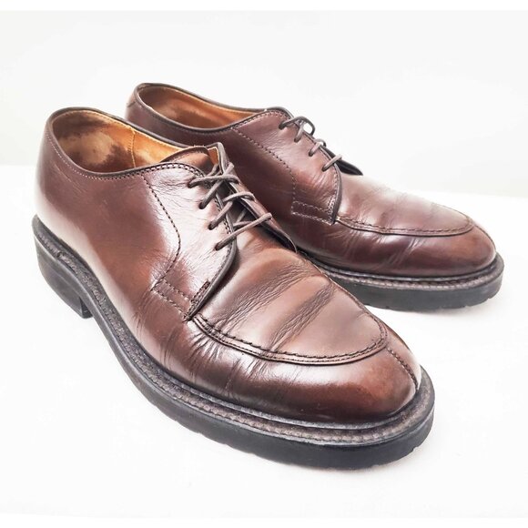 Alden Restoration Men\'s Brown Leather Split Toe Oxford Shoes Made in USA Size 7